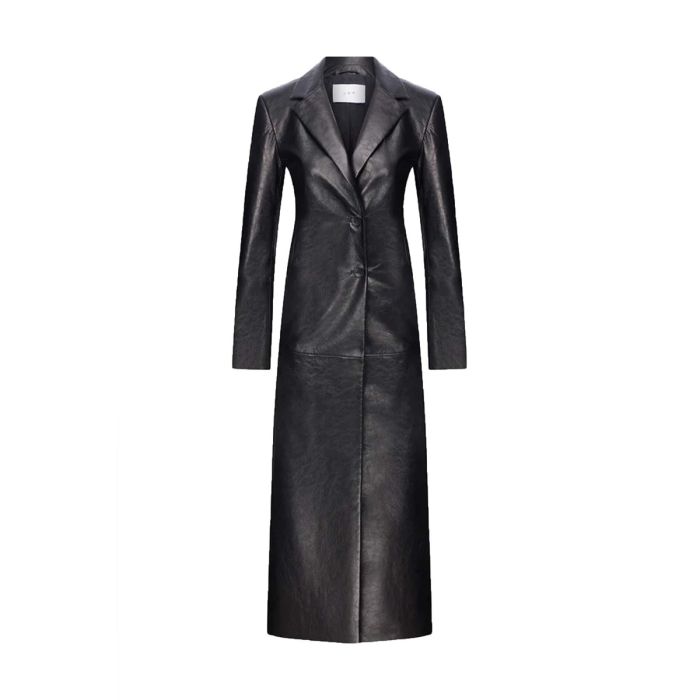 LAURENCE - BLACK LEATHER COAT