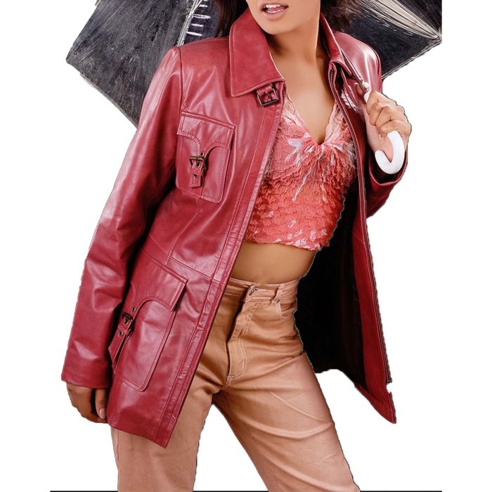 Leather Long Jacket for Women