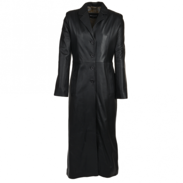 Long Length Trench Coat Blacknap  Adreana