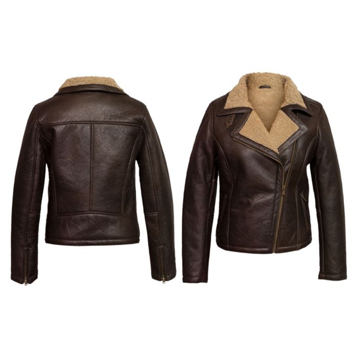 Orekyo Brown Shearling Leather Jacket