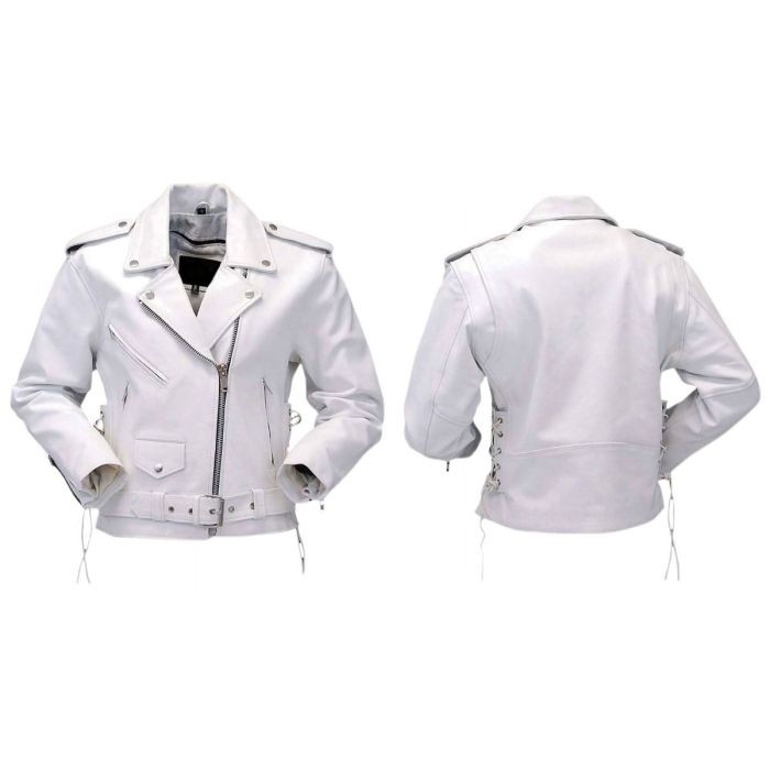 White Motorbike Leather Jacket