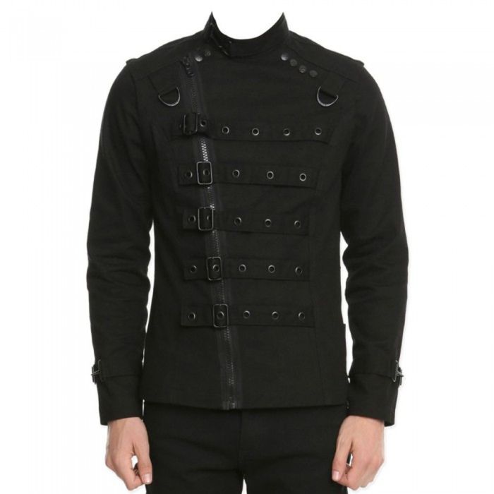 Men Psycho Bondage Punk EMO Gothic Jacket Men Gothic Jacket