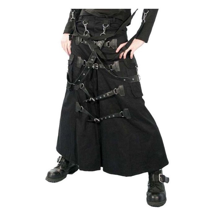 Men's Gothic Trouser Cyber Punk Skirt Long Pant