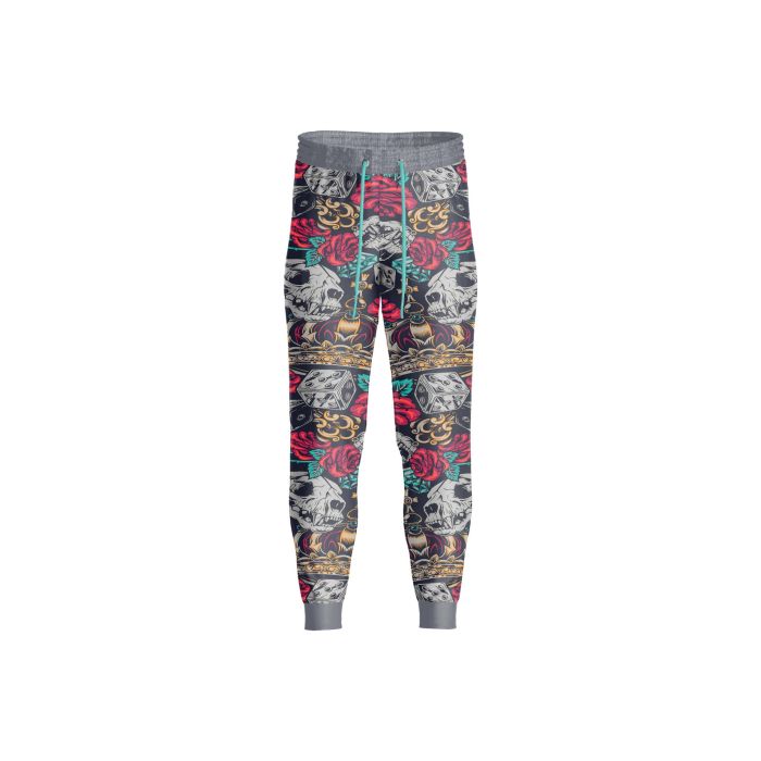 Sublimated Vintage Tattoo Gothic Trousers