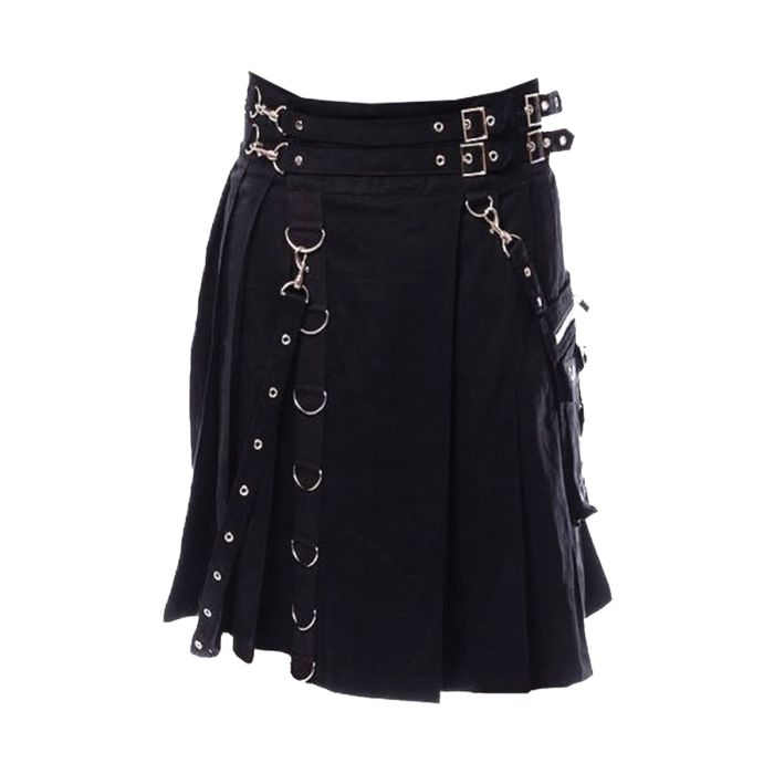Modern Black Punk Kilt