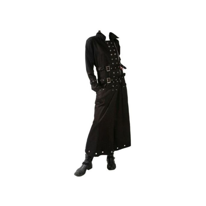 Gothic Hellriser Long Coat Punk Black Spring Autumn Long Coat Orekyo