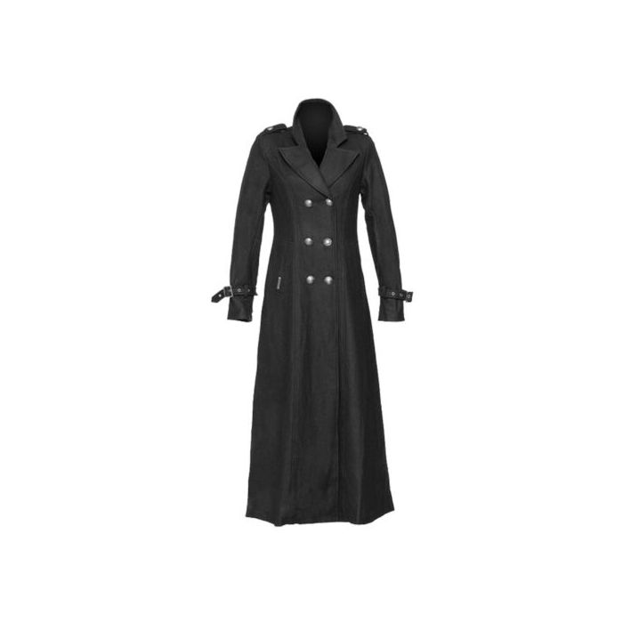 Women Gothic Military Long Wool Coat Women Goth Coats Orekyo