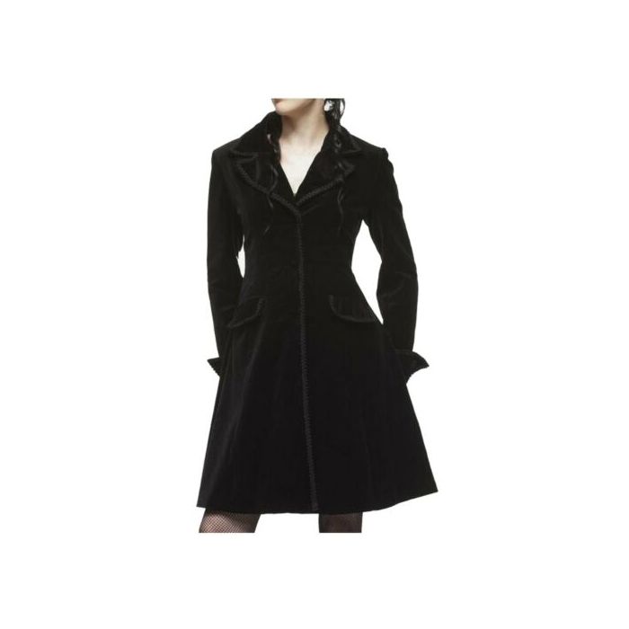 Gothic Orekyo Women Victorian Velvet Frock Coat Women Goth Coat