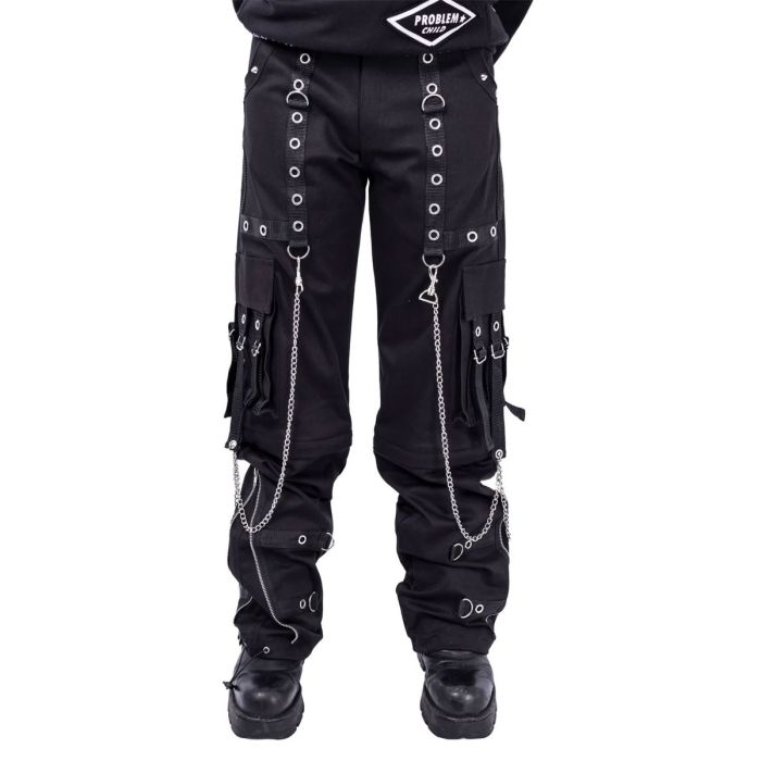 New Men Black Gothic Shadow Pants Orekyo