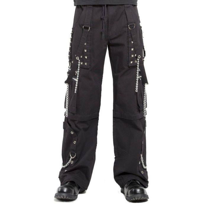 Orekyo Mens Electro Bondage Rave Gothic Cyber Chain Goth Jeans Punk Rock Pants