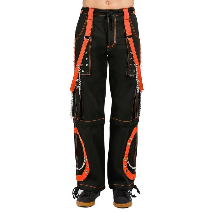 Orekyo Mens Step Chain Pant Orange Gothic Rock Pants