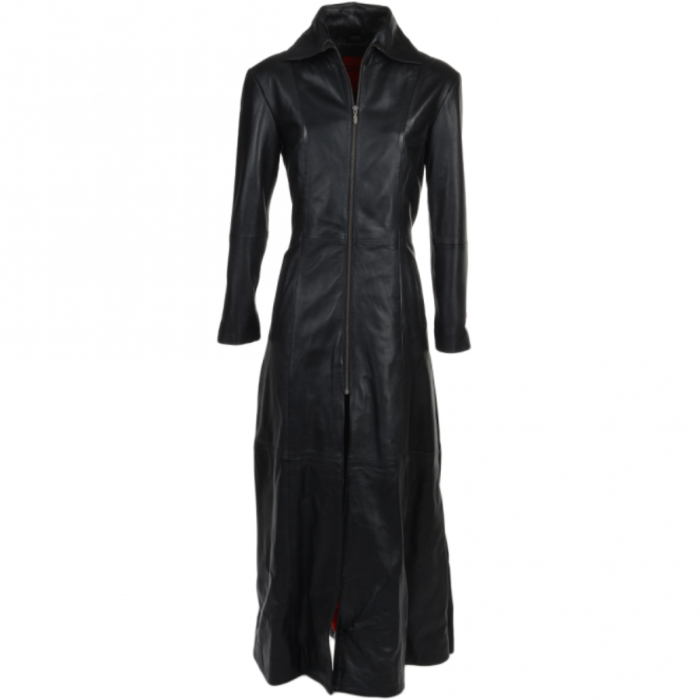 Womens Long Length Gothic Coat Blacknap  Lucine